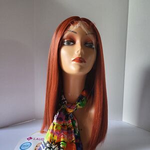 Ginger Orange Lace Front Wigs Synthetic Pre Plucked Long Straight Hair Glueless.